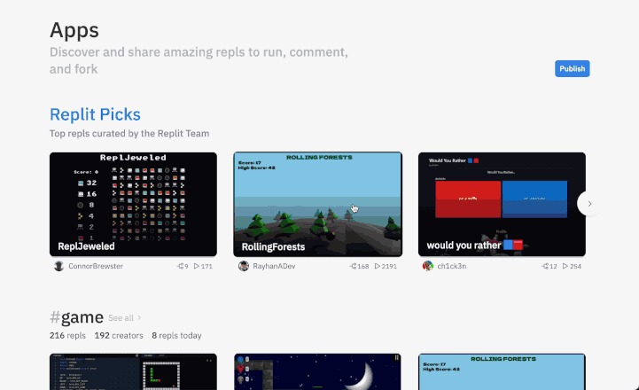 top apps on replit