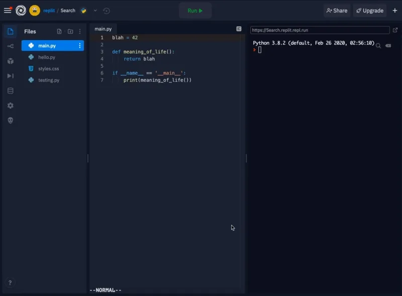Demo of Search