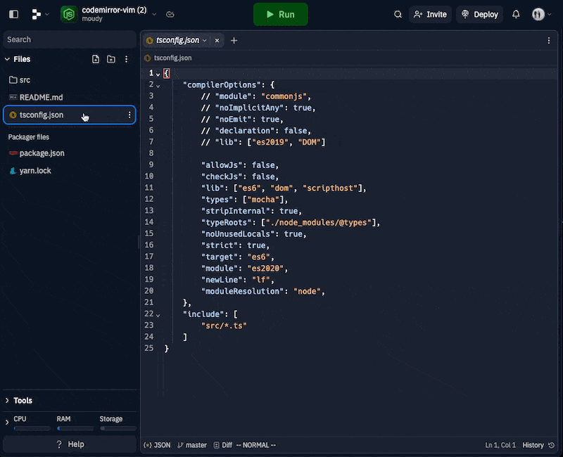 Navigating the filetree using the keyboard