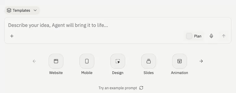 GIF of Replit prompt typing "creating an enterprise sales dashboard"