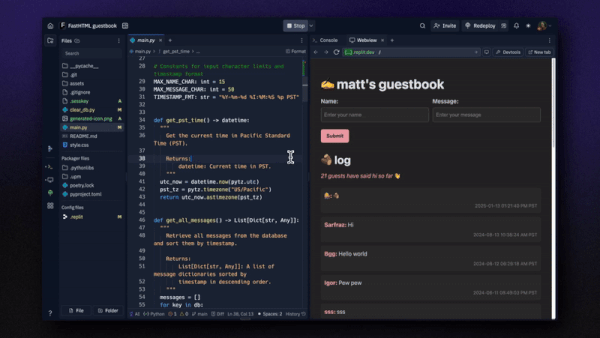 A FastHTML Python app on replit