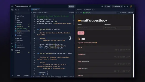 A FastHTML Python app on replit