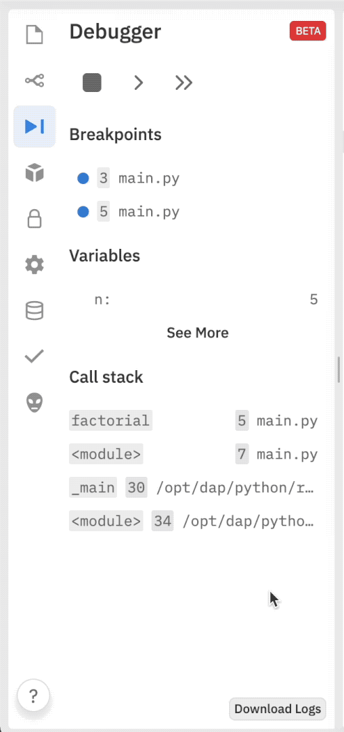 Variable inspector