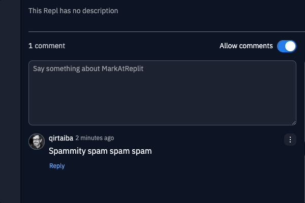 GIF showing how to report a comment